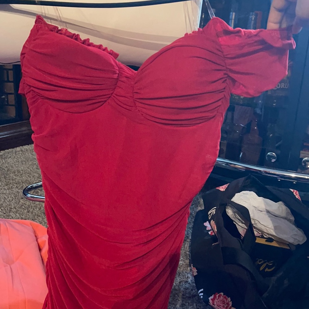 red cocktail dress